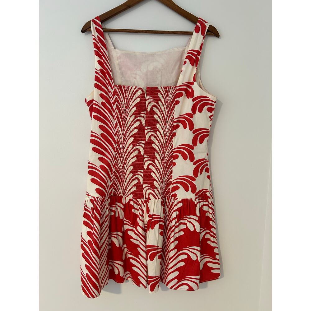 NWT Ciebon Sade Wiggle Wavy Stripe Sleeveless Dress Button Front Drop Waist XL - Picture 7 of 11